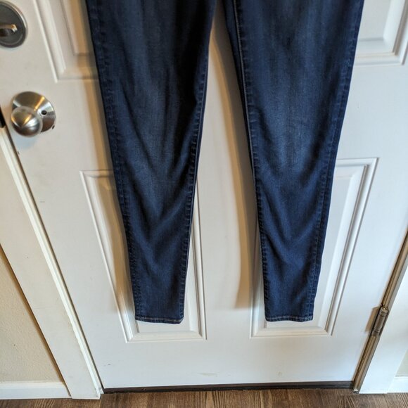 American Eagle Super Hi-Rise Jegging Size 8 Long Dark Wash Super Stretch - Picture 2 of 9